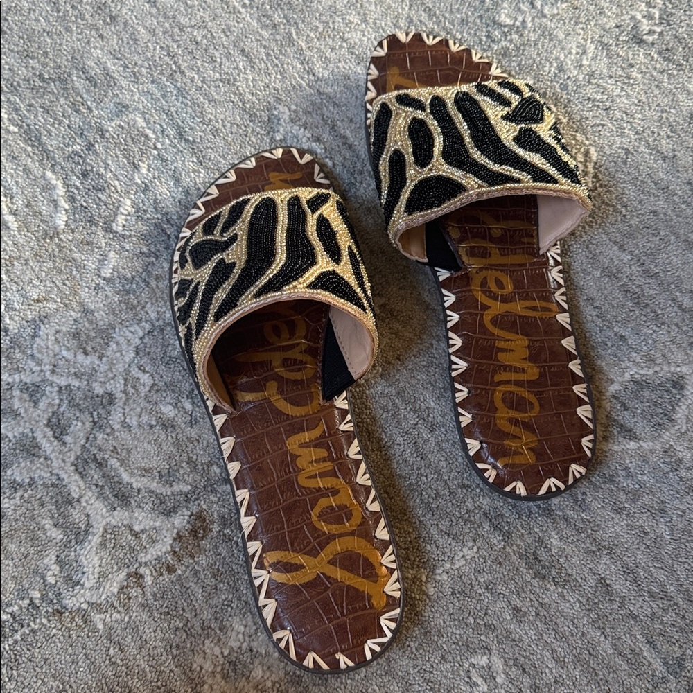 Sam Edelman Animal Print Slide Sandals